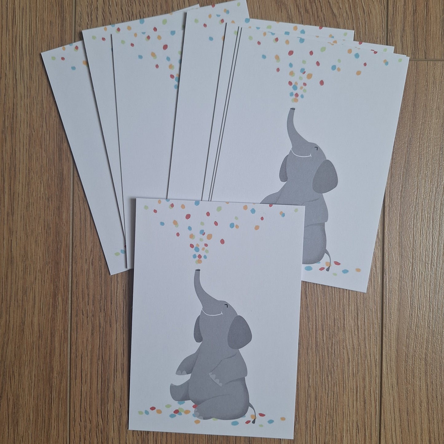 Olifant confetti verjaardagskaart