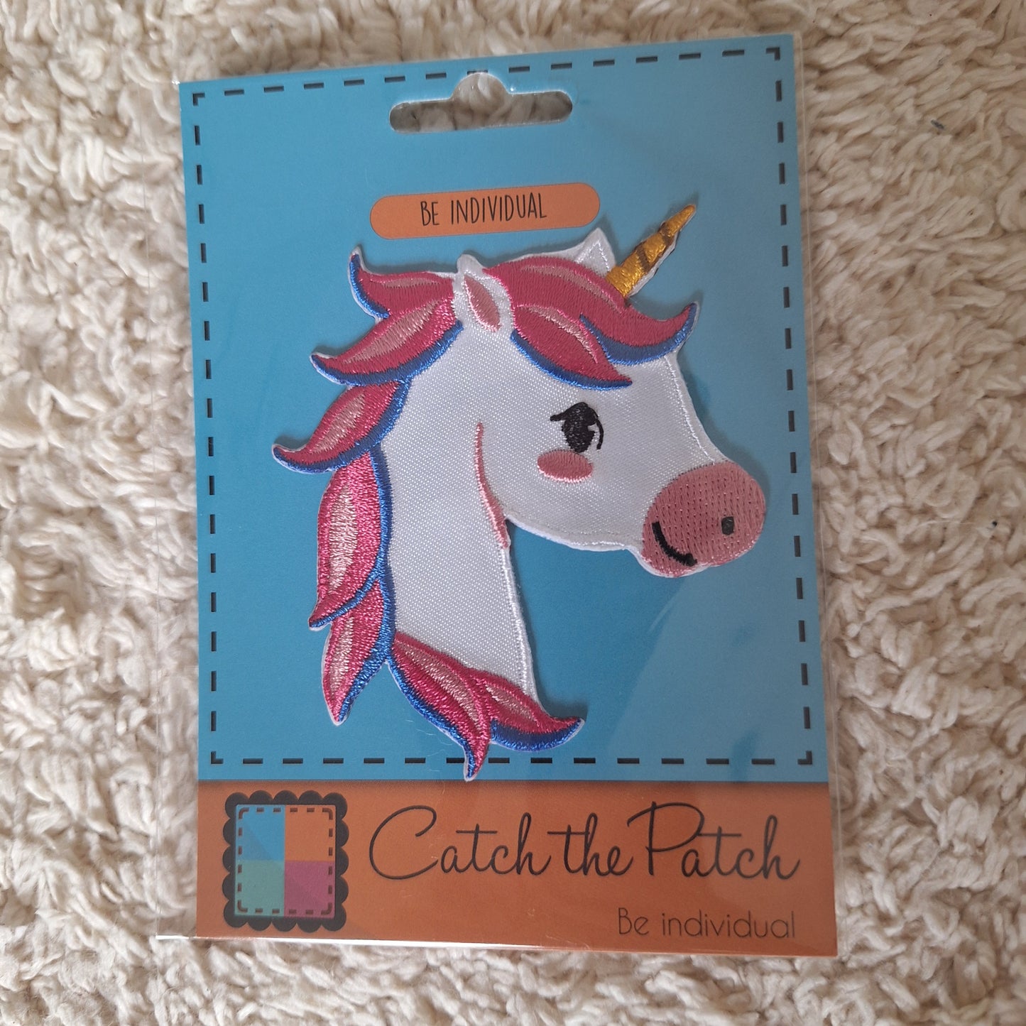 Unicorn hoofd embleem - strijk patch