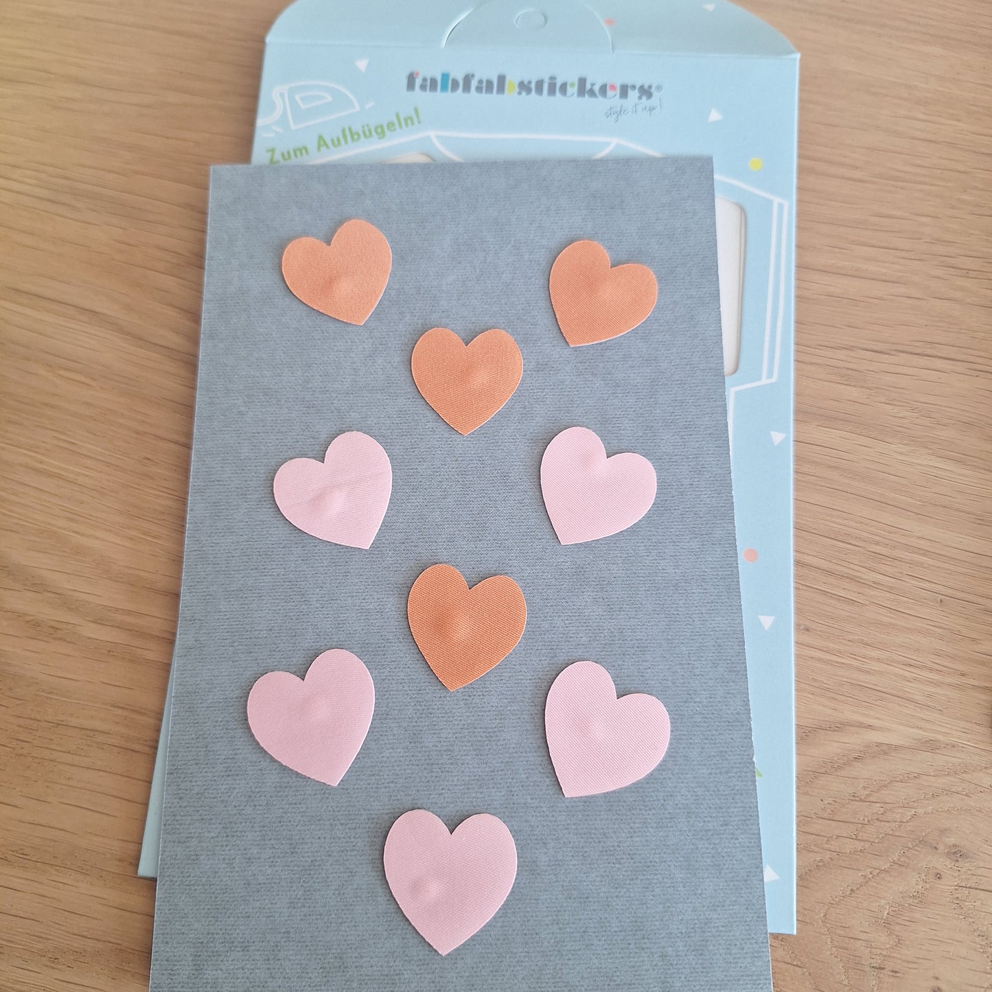 Stofsticker hartjes - klein