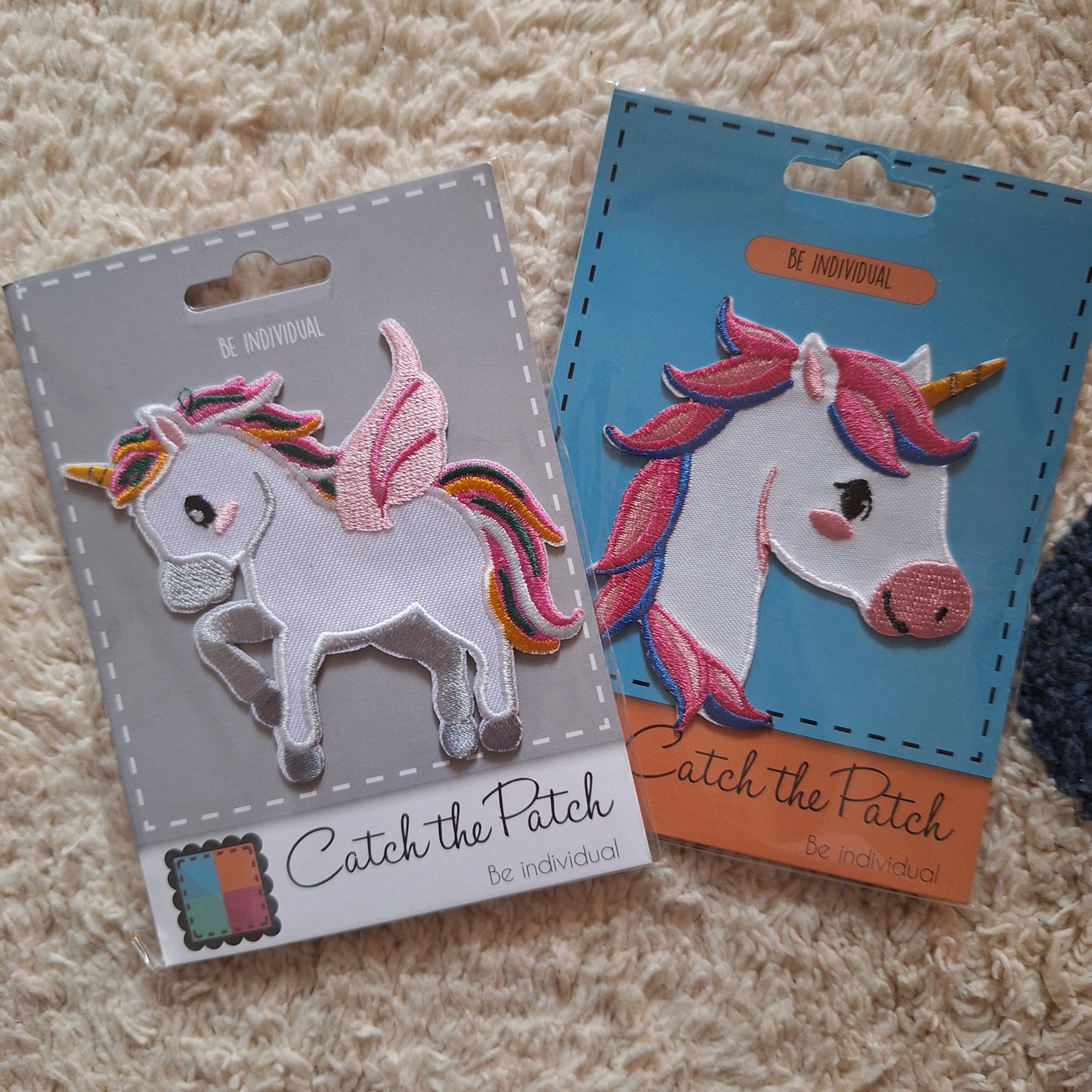 Unicorn hoofd embleem - strijk patch