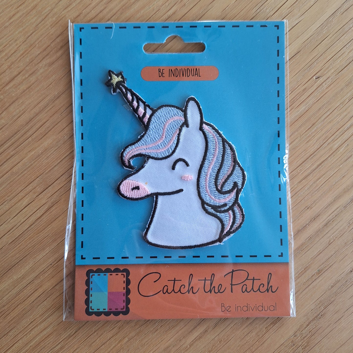 Unicorn embleem wit - Strijk patch