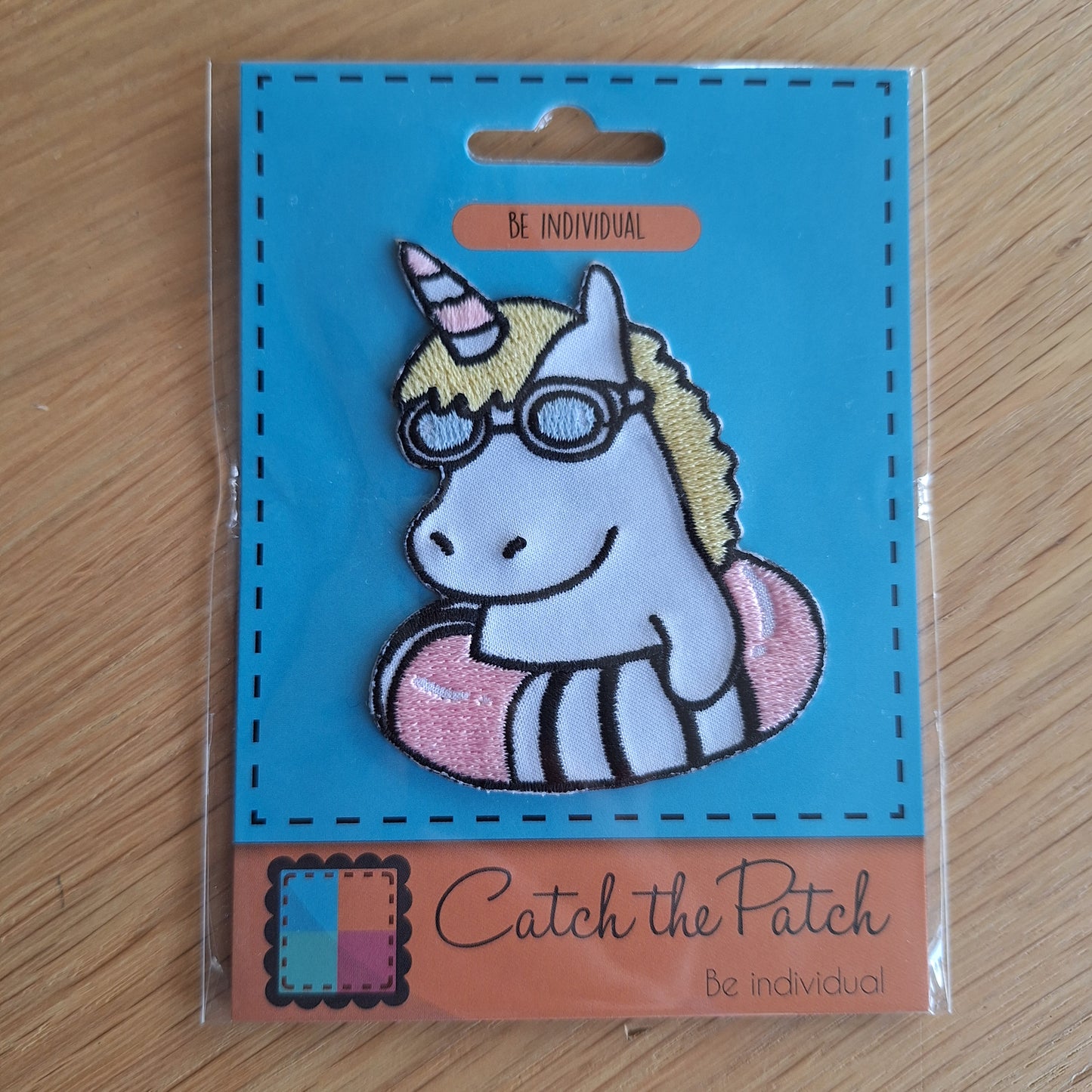 Unicorn zwemband embleem - strijk patch