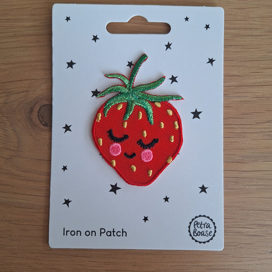 Aardbei strijkembleem - Petra Boase