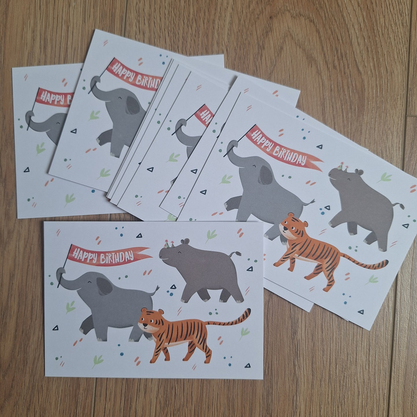 Dieren verjaardagskaart