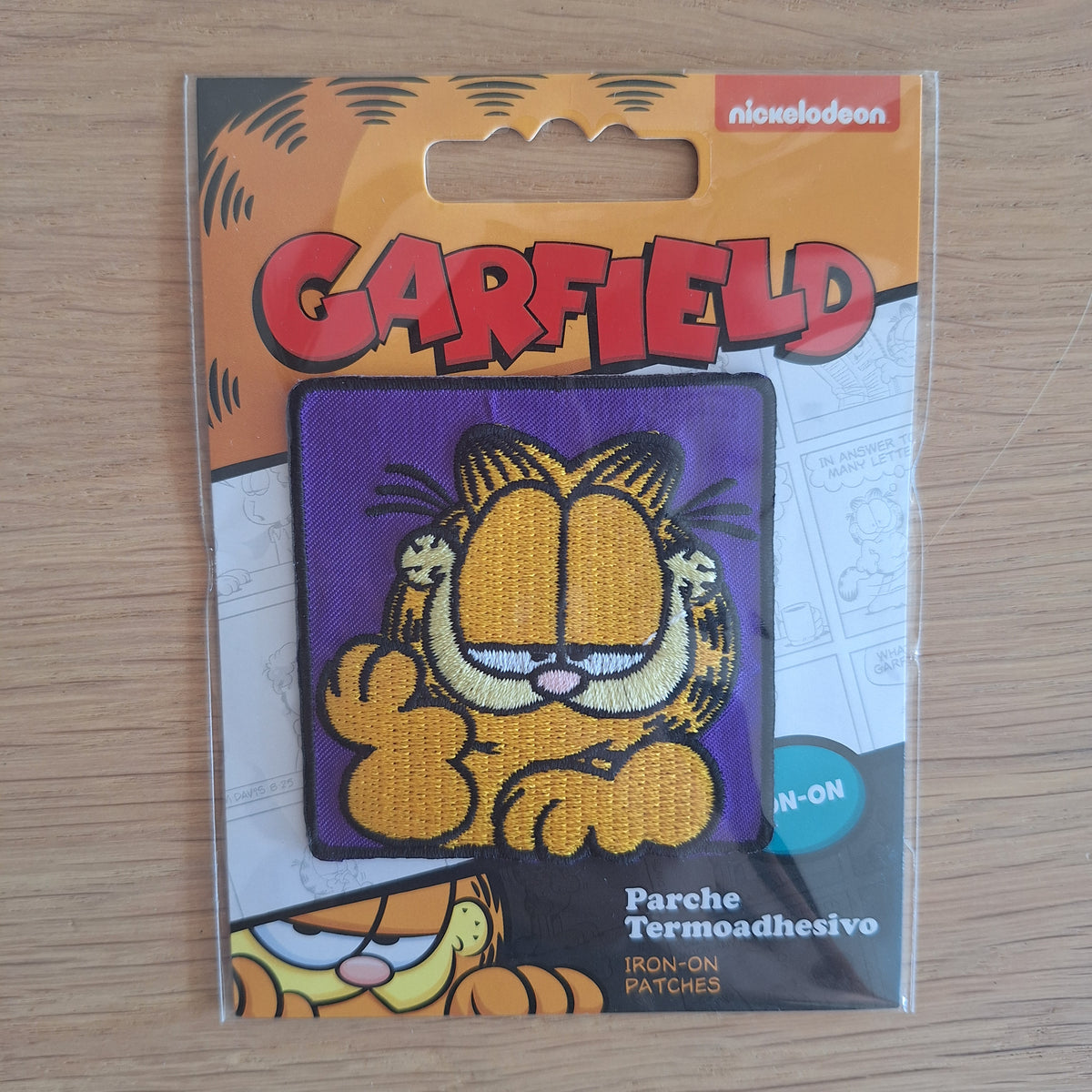 Garfield vierkant strijkembleem