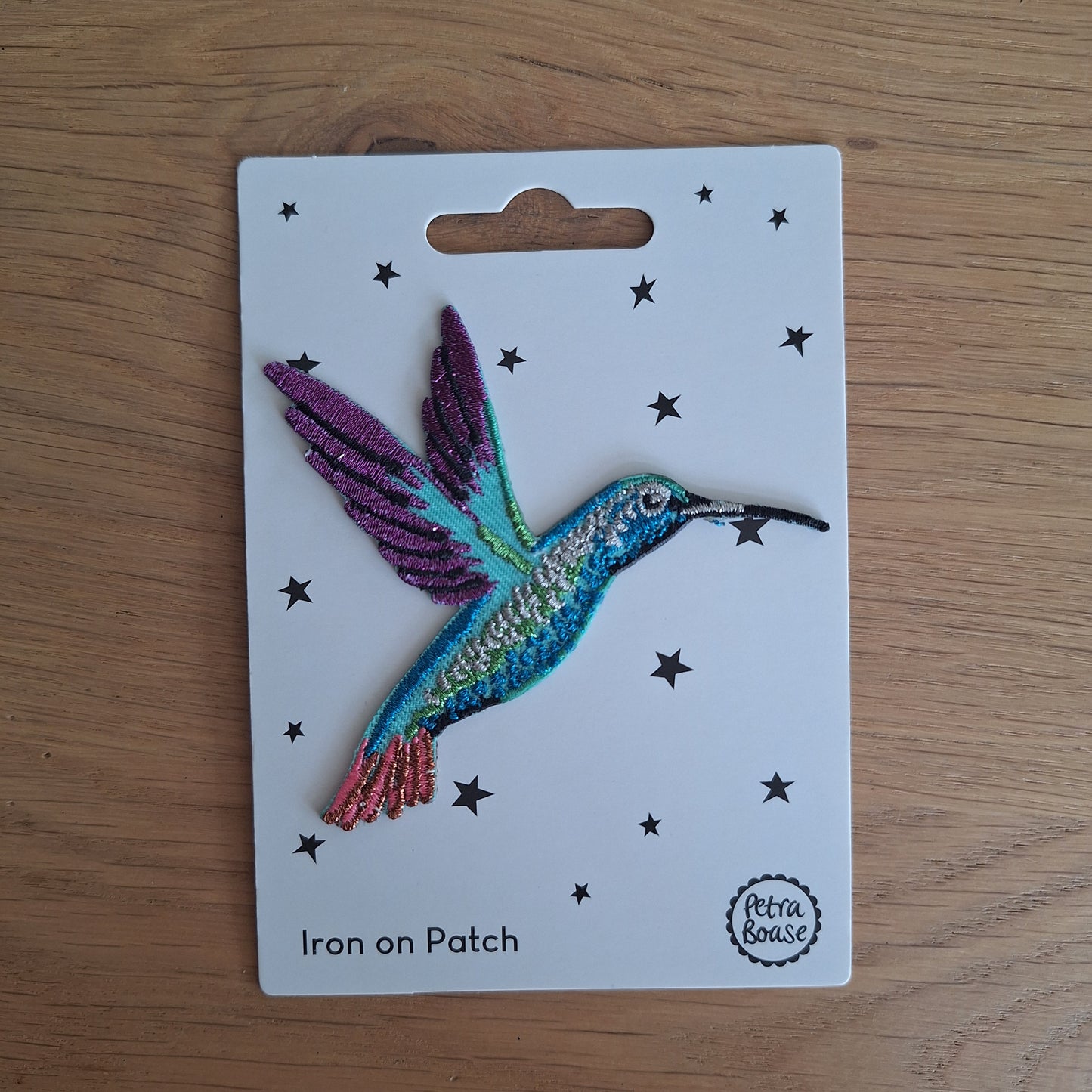Kolibri strijkembleem - Petra Boase