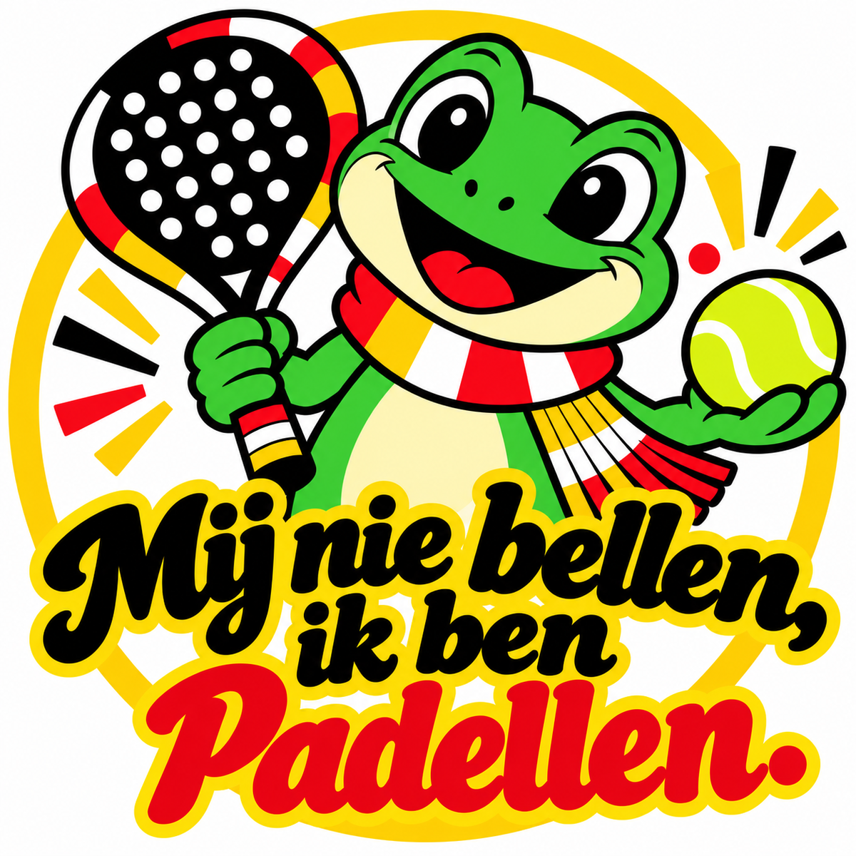 Mij nie bellen, ik ben padellen - Oeteldonk carnavalsembleem