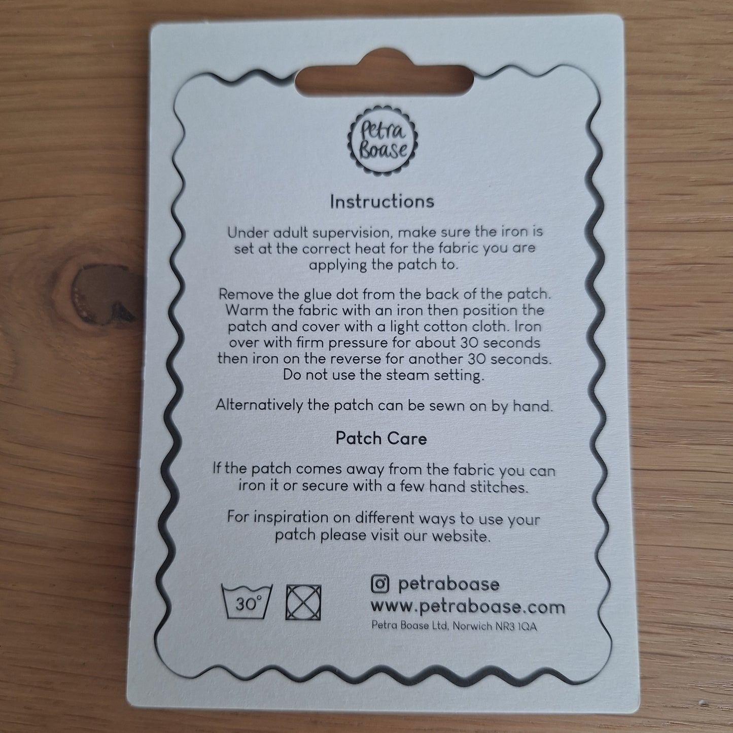 Zebra strijkembleem - Petra Boase